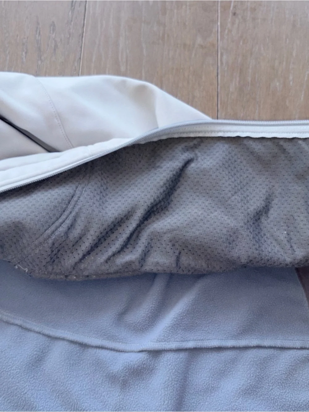 The North Face Women's White Softshell Jacket with Light Gray Fleece Lining